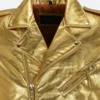 Landman Angela Norris Leather Biker Jacket Collar Zoom Images