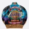 Los Angeles Lakers Kobe Bryant 3 Peat Leather Jacket back Image