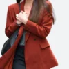 Materialists Movie Lucy Red Blazer Front Image