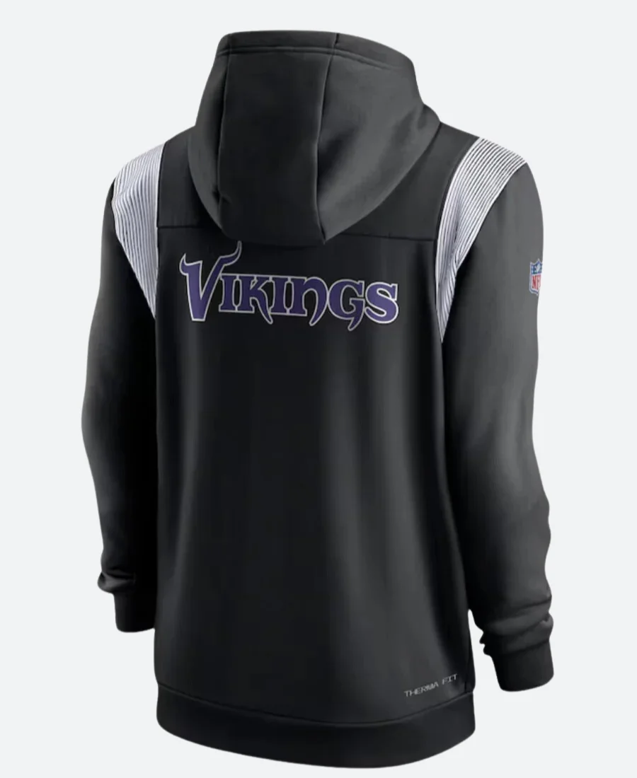 Minnesota Vikings Zipper Hoodie Back Image