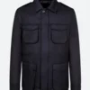 Navy Blue Field Jacket Front Image