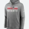 New England Patriots Heather Charcoal Club Hoodie