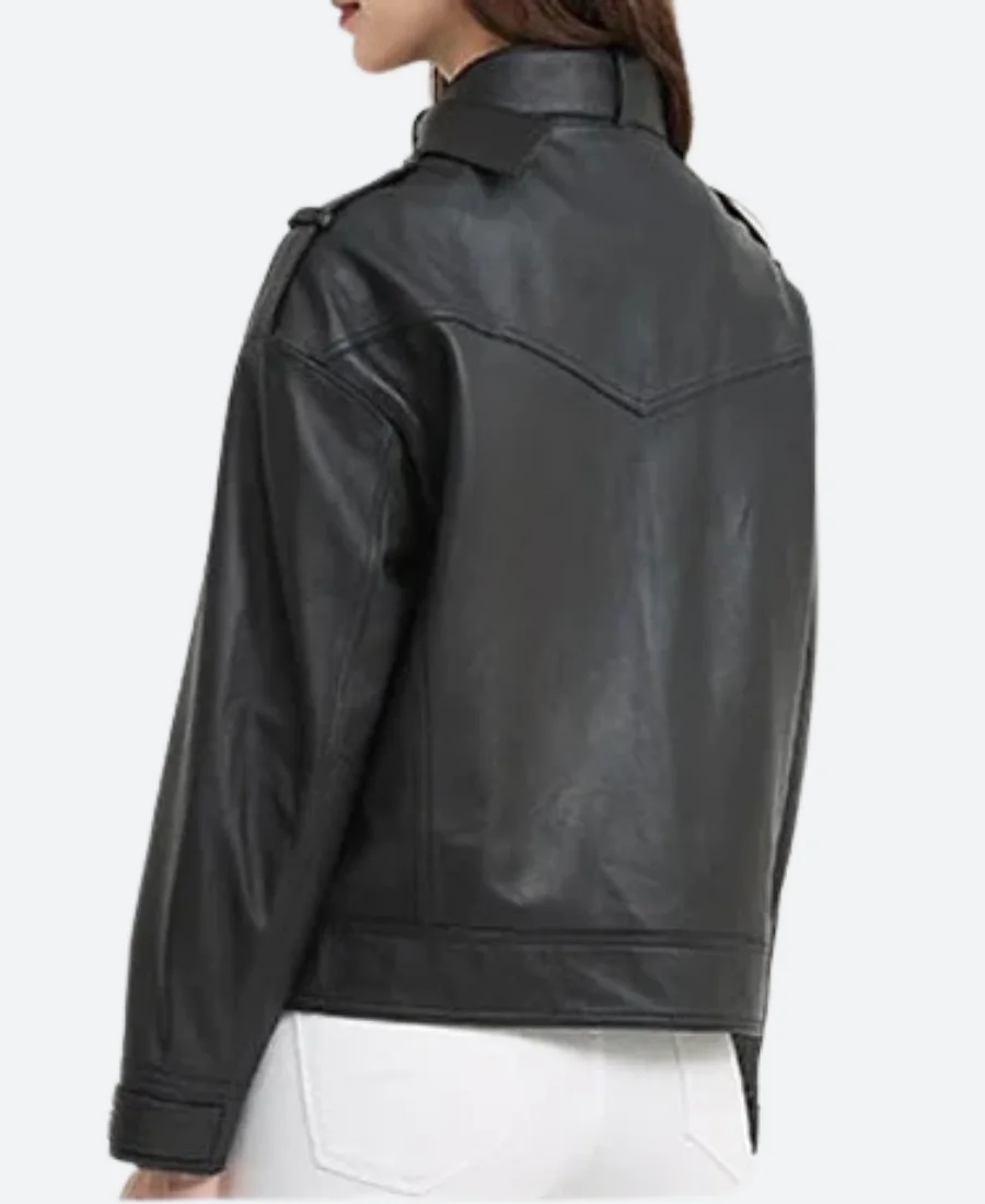 Nobody Wants This Morgan Leather Jacket Back Image