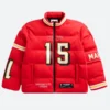 Patrick Mahomes KC Chiefs Off Season Puffer Jacket Front Image