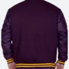 Pittsburgh Pirates Letterman Varsity Jacket Purple Back image