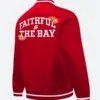 SF 49ers Faithful to the Bay Varsity Jacket Back Image