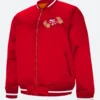 SF 49ers Faithful to the Bay Varsity Jacket Front Image