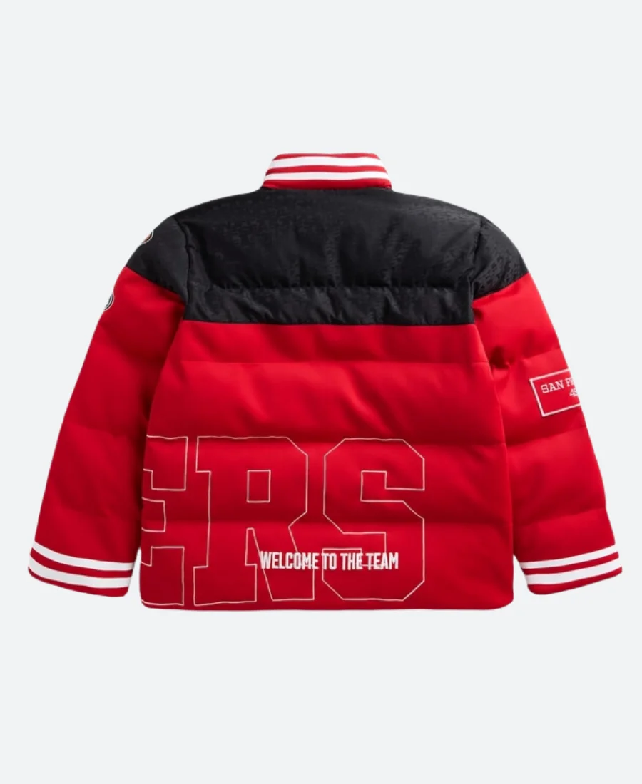 SF 49ers Off Season Puffer Jacket Back Image