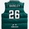 Saquon Barkley Philadelphia Eagles Off Season Puffer Vest Back Image