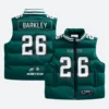 Saquon Barkley Philadelphia Eagles Off Season Puffer Vest Front & back Image