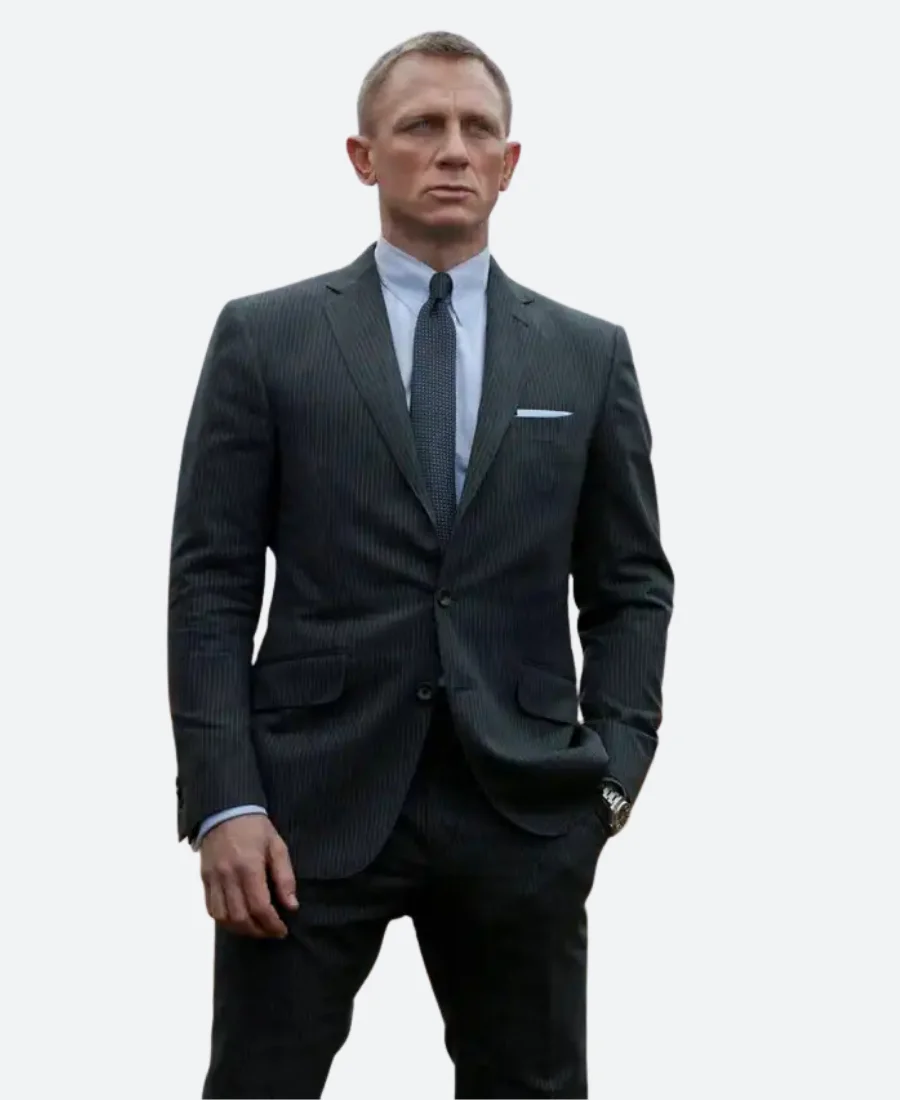 Skyfall James Bond Charcoal Suit Front Image