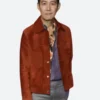 Squid Game 2 Premiere Lee Jung jae Suede Leather Jacket Front Image