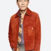 Squid Game 2 Premiere Lee Jung jae Suede Leather Jacket Full Image