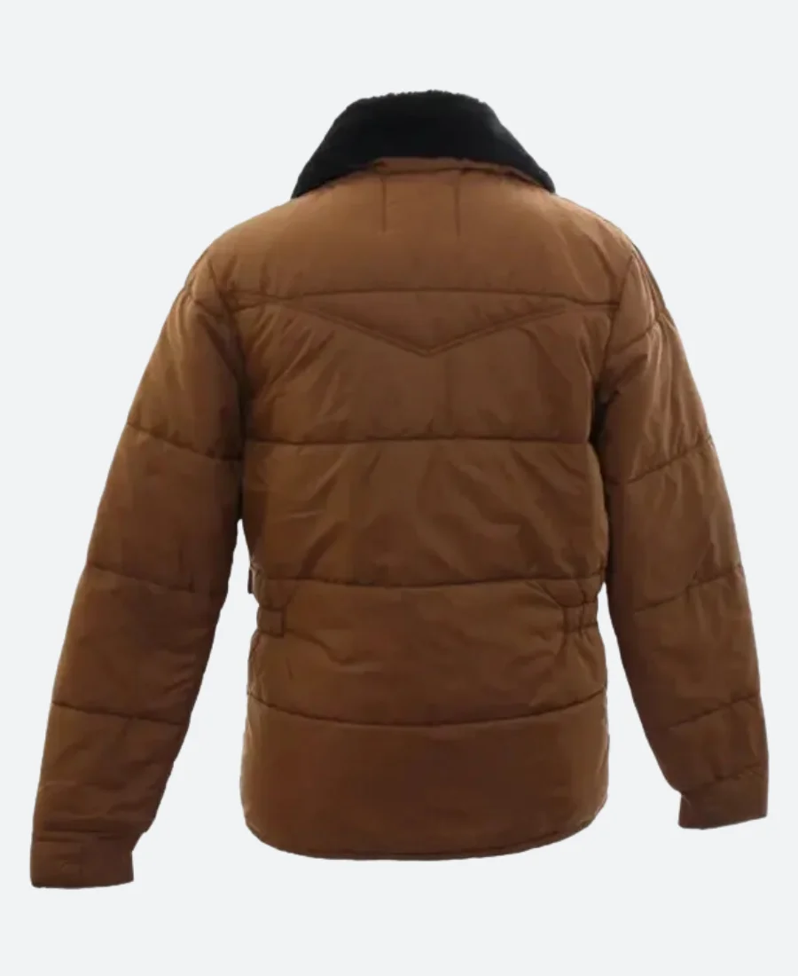 Stranger Things Jim Hopper Puffer Jacket Back Image