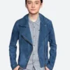 Stranger Things Movie Premiere Suede Leather Jacket Front Image