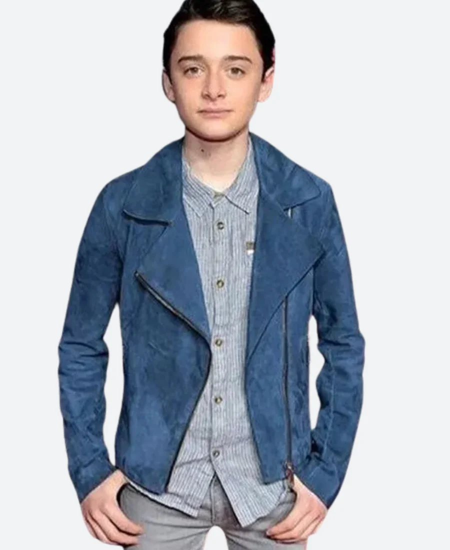 Stranger Things Movie Premiere Suede Leather Jacket Front Image