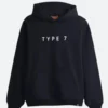 TYPE 7 Pullover Hoodie Black Front Image