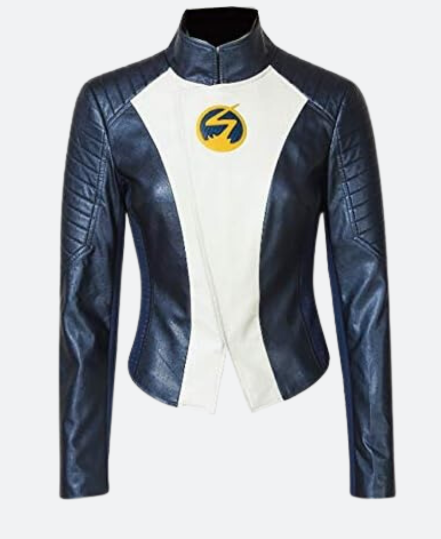 The Flash S05 Nora West Leather Jacket Front Image