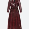 The Kardashians S5 Kim Kardashian Snake Trench Coat Front Image