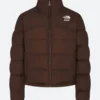 The North Face X Skims Puffer Jacket Brown Front Image