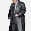 The Penguin Oswald Oz Cobb Leather Trench Coat Left Side Image