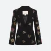 The View 2025 Joy Behar Black Floral Embellished Blazer