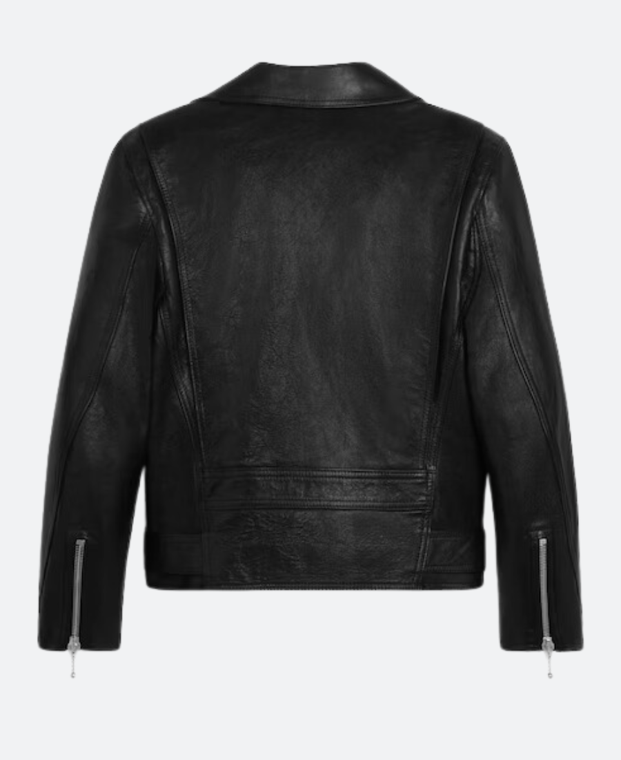 The Voice S27 John Legend Biker Leather Jacket Back Image