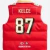 Travis Kelce KC Chiefs Off Season Puffer Vest Back Image