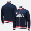 USA Olympic Blue Track Jacket Front & Back Image