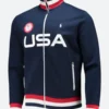 USA Olympic Blue Track Jacket Front Image