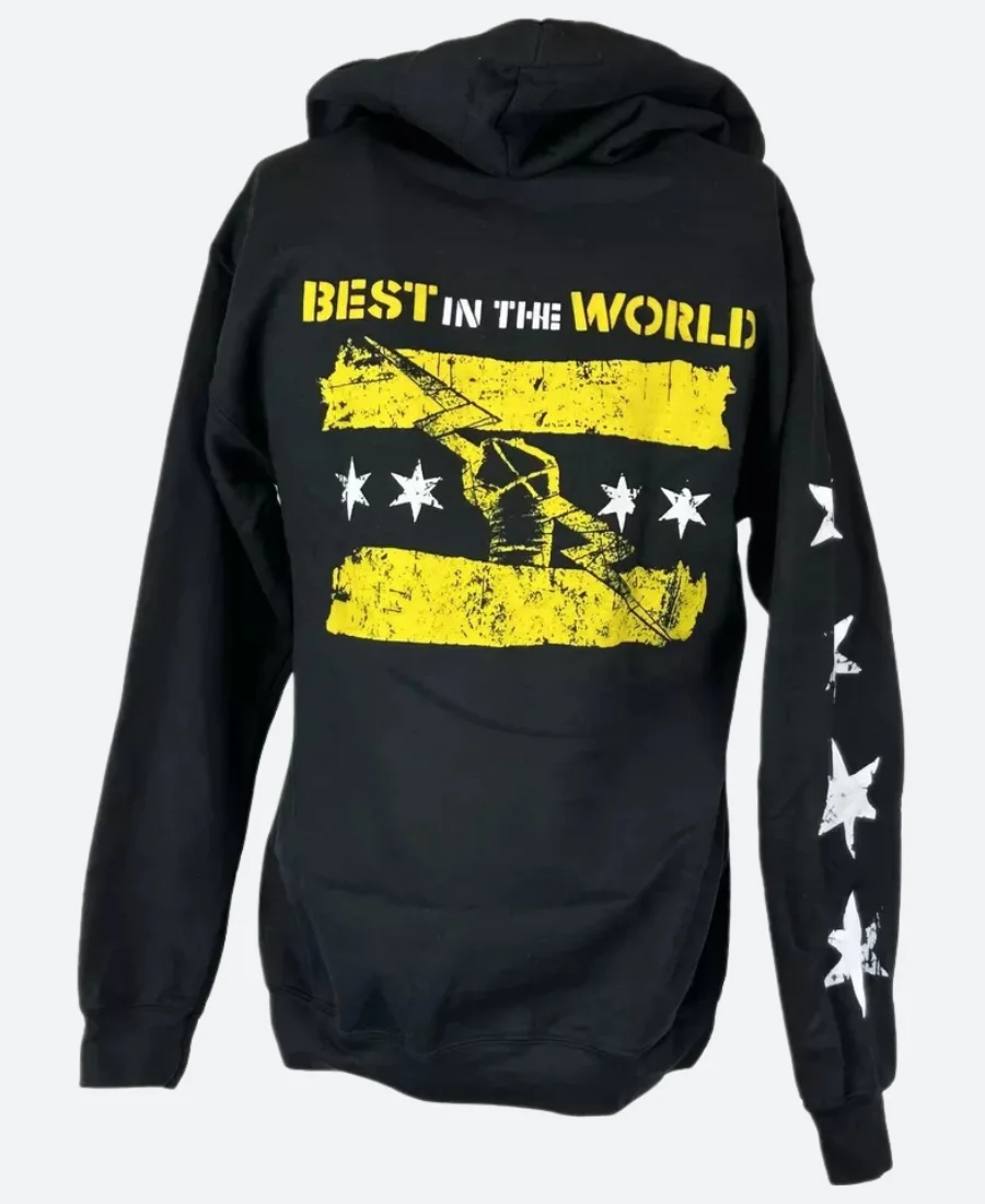 WWE CM Punk GTS Zipper Hoodie Back imaage