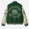 White Carhartt Gigi Hadid Varsity Jacket back Image