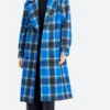 Carrie Preston Elsbeth Blue Plaid Coat Full Image