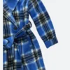 Carrie Preston Elsbeth Blue Plaid Coat Sleeves Imaage