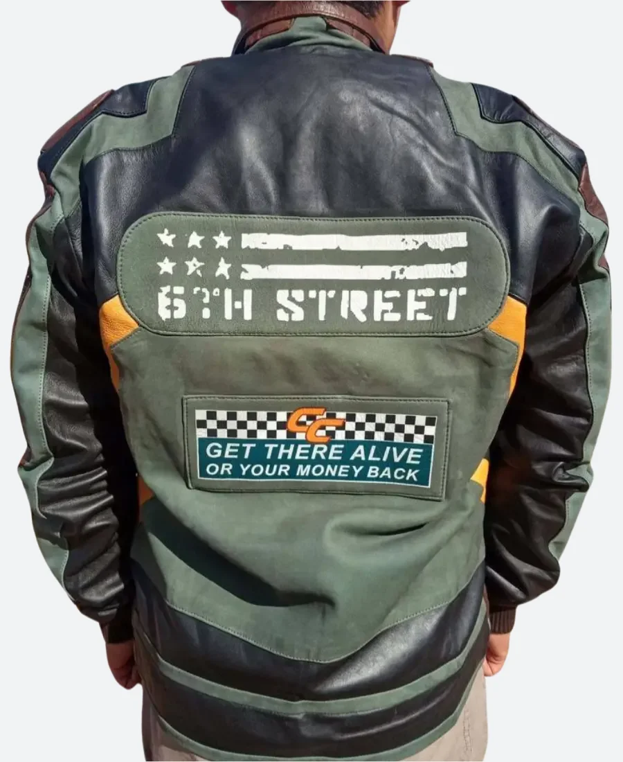 Cyberpunk Edgerunners 6th Street Gang Leather Jacket Back Image