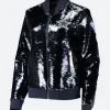 Dallas Cowboys Sequin Jacket Black Front Image