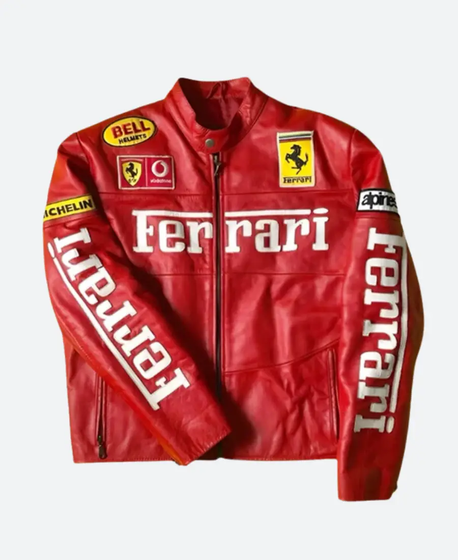 Ferrari Motorcycle Red Racing Jacket