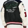 First Row Keep Things Simple Varsity Jacket Back Image