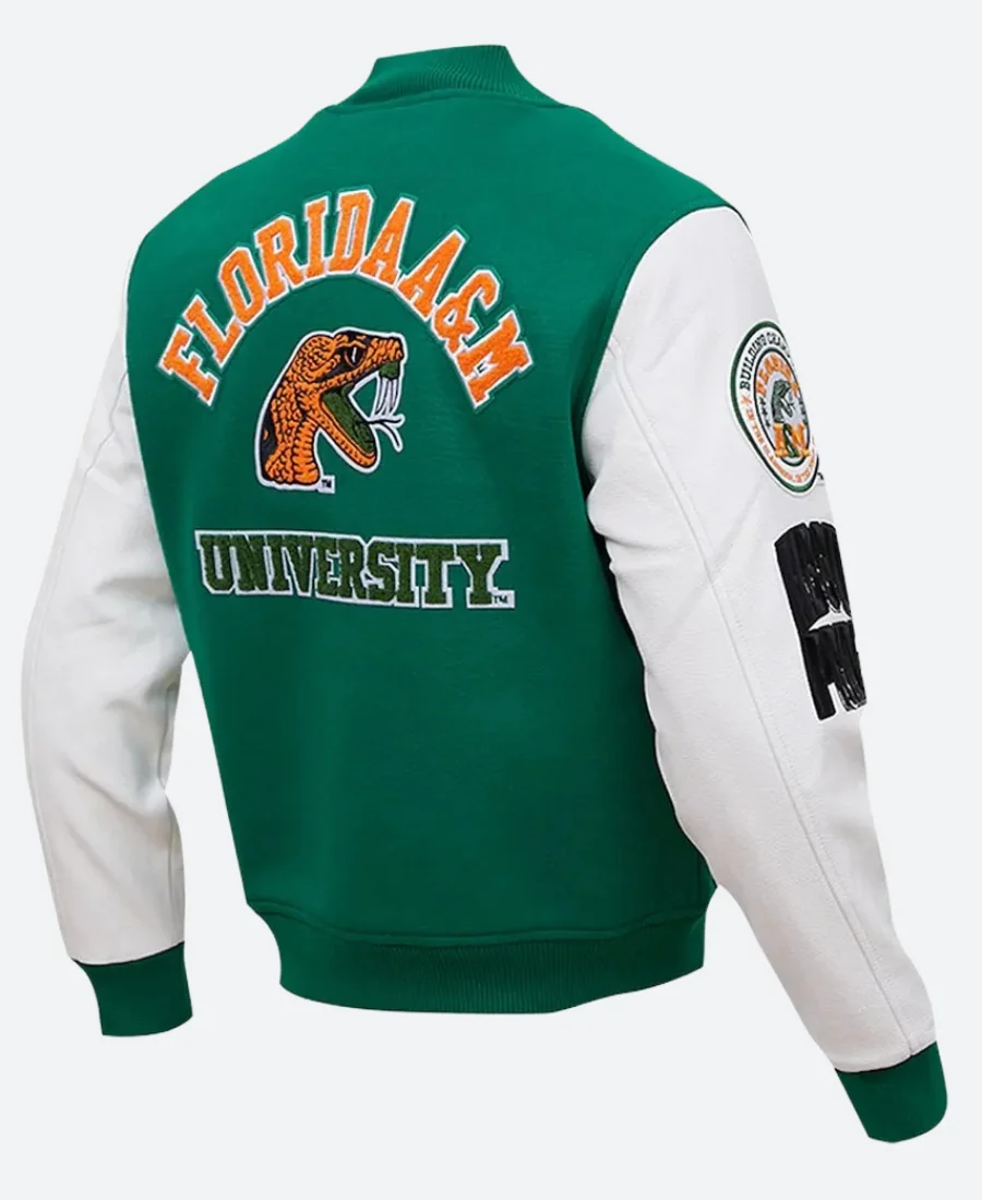 Florida A&M University Letterman Varsity Jacket Back Image