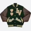 LV Green and Brown Varsity Jacket