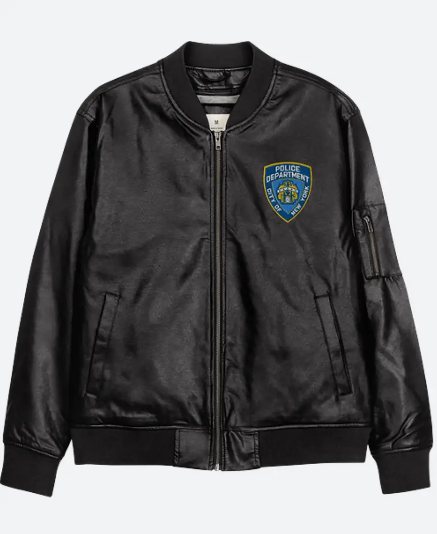 NYPD Bomber Leather Jacket