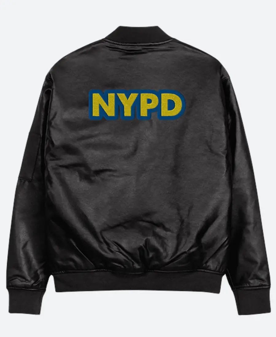 NYPD Leather Bomber Jacket