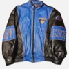 New York Knicks Timothée Chalamet Leather Jacket Front Image