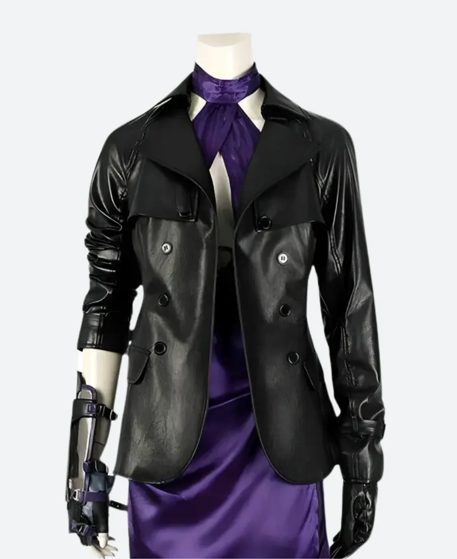 Tekken 8 Nina Williams Leather Jacket Front Image