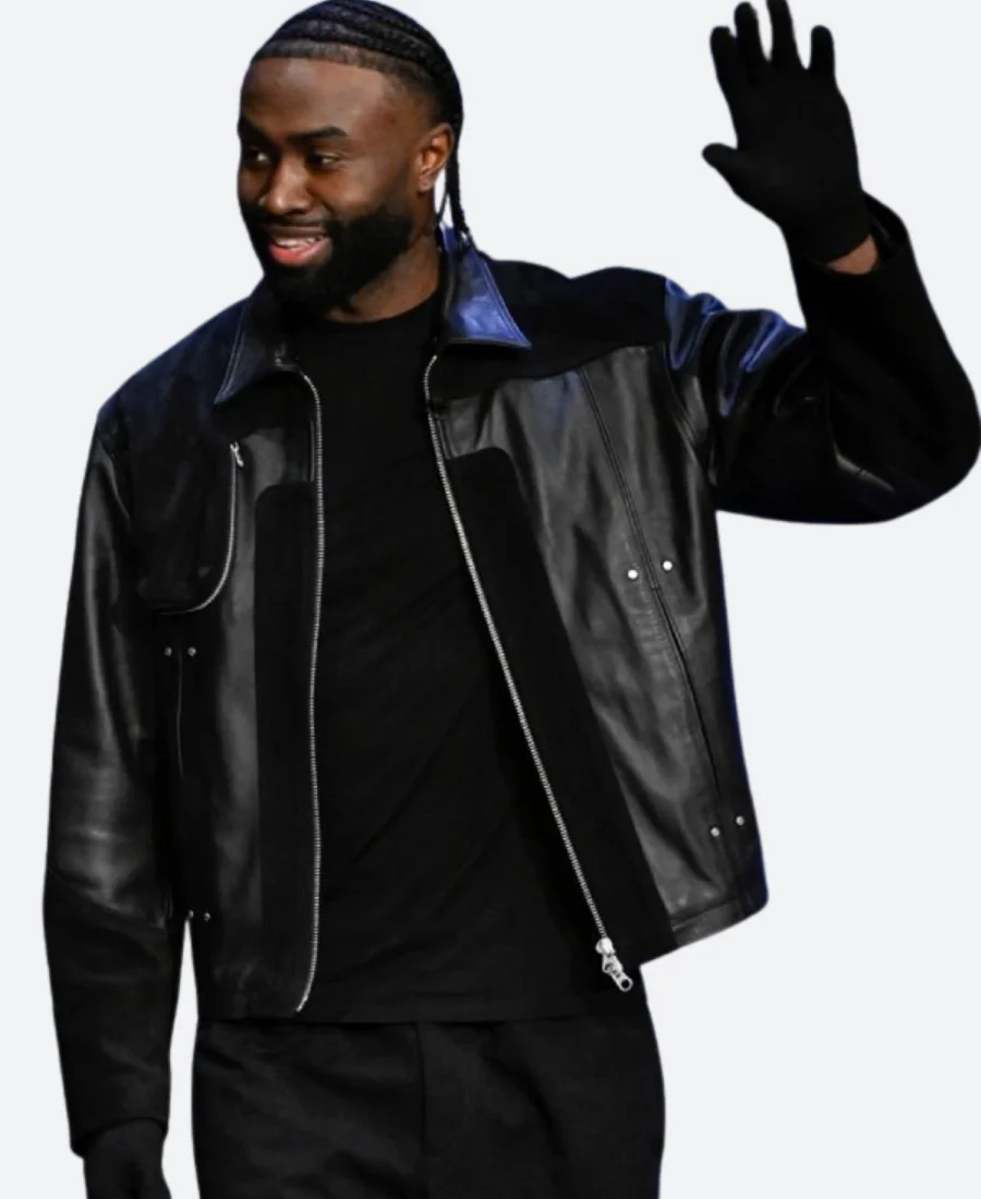 The Tonight Show Jaylen Brown Leather Jacket Full Image