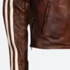 Tivoli Retro Brown Cruiser Leather Jacket Arm Image