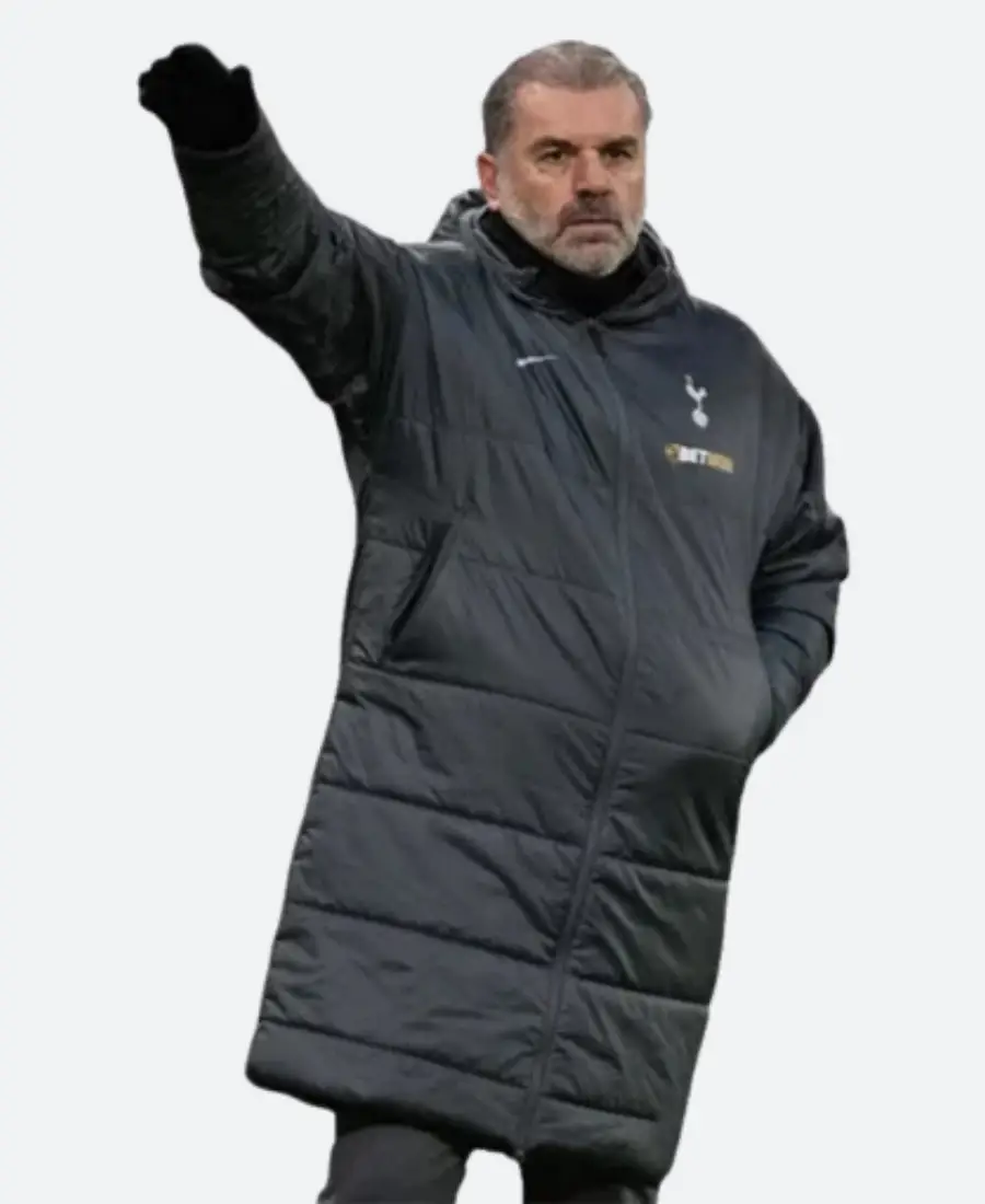 Tottenham VS Leicester City Ange Postecoglou Puffer Coat