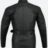 Trialmaster Black Leather Jacket Back Image