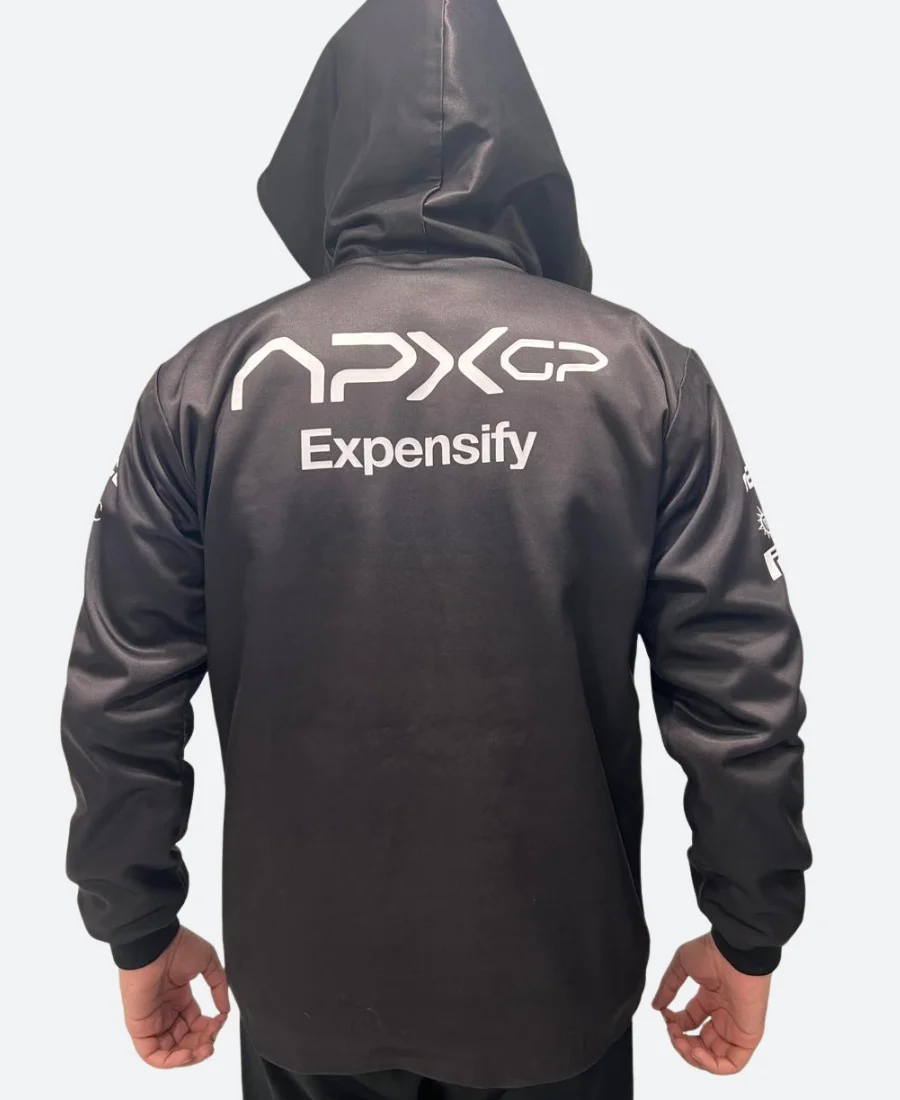 APX GP F1 Brad Pitt Black Hoodie back Image