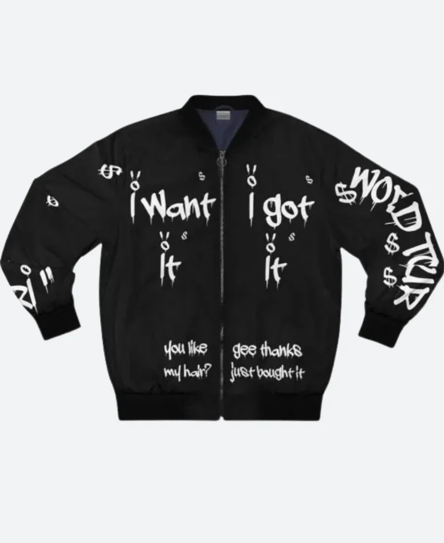 Ariana Grande World Tour 7 Rings Jacket Front Image